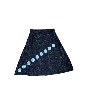 Svaha Moon Phases Stardust Organic Cotton Skirt Pockets Black M